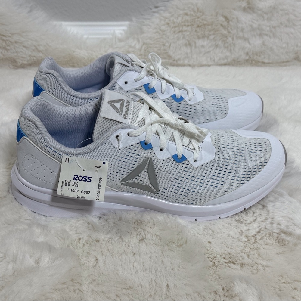 Women's Reebok Runner 3.0 Running Shoes White Blue Athletic Sneakers, Size 9.5